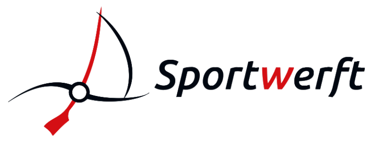 Sportwerft - leicht & mobil rudern Logo von Sportwerft mit einem stilisierten Segel- und Ruderboot